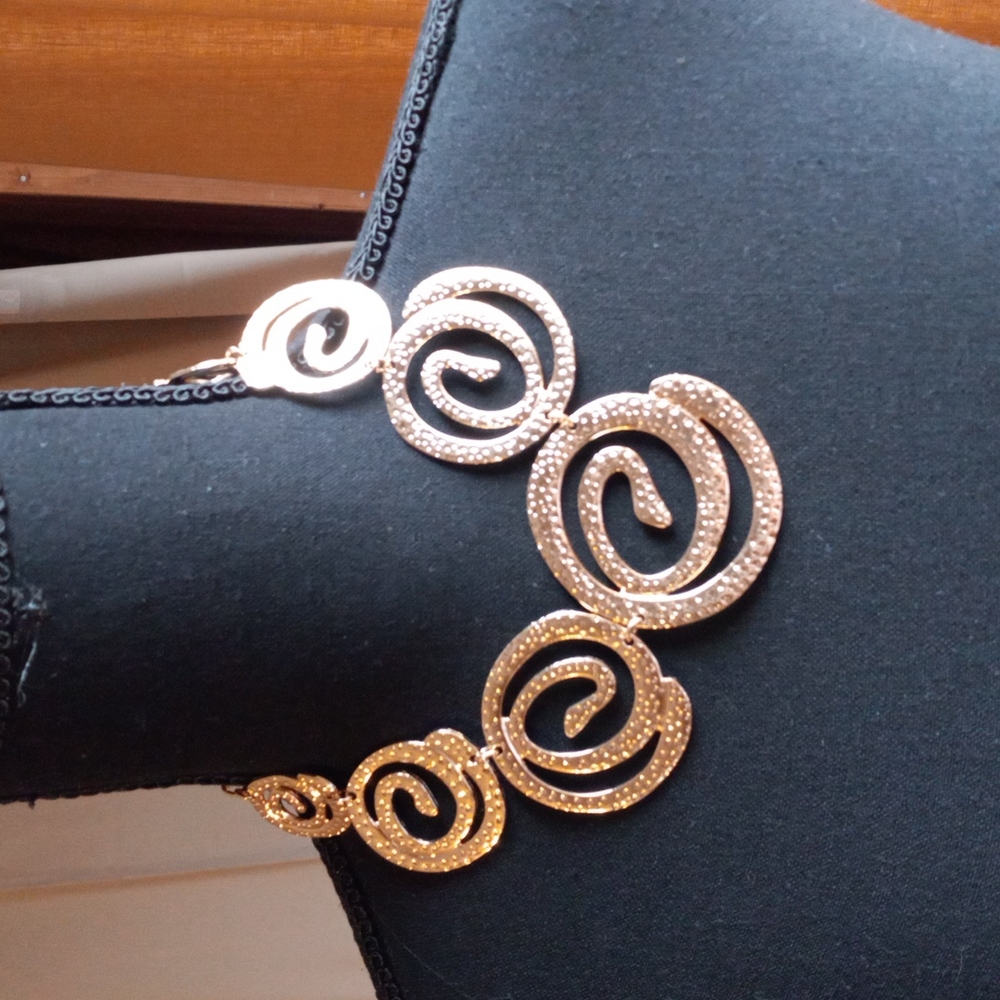 Necklace with full size earrings
